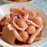 イカのお出汁で美味しい♪里芋大根甘辛煮